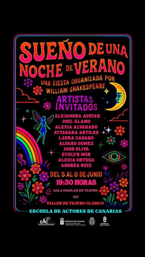 Estreno Taller de Teatro Clásico / 5, 6, 7 y 8 de junio a las 19:30h / Sala Insular de Teatro (SIT) / «Sueño de una noch…