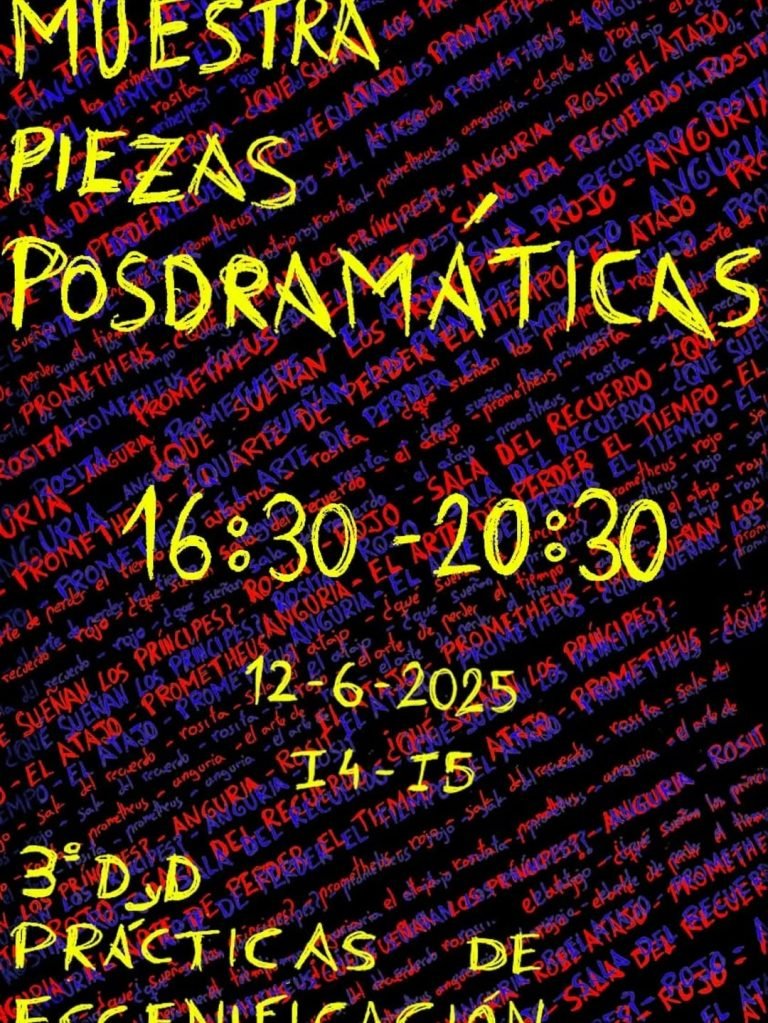 🎭 Muestra de Escenificación – ESADCYL 🎭 Nos complace invitaros a la muestra de escenificación del alumnado de 3º de Di…