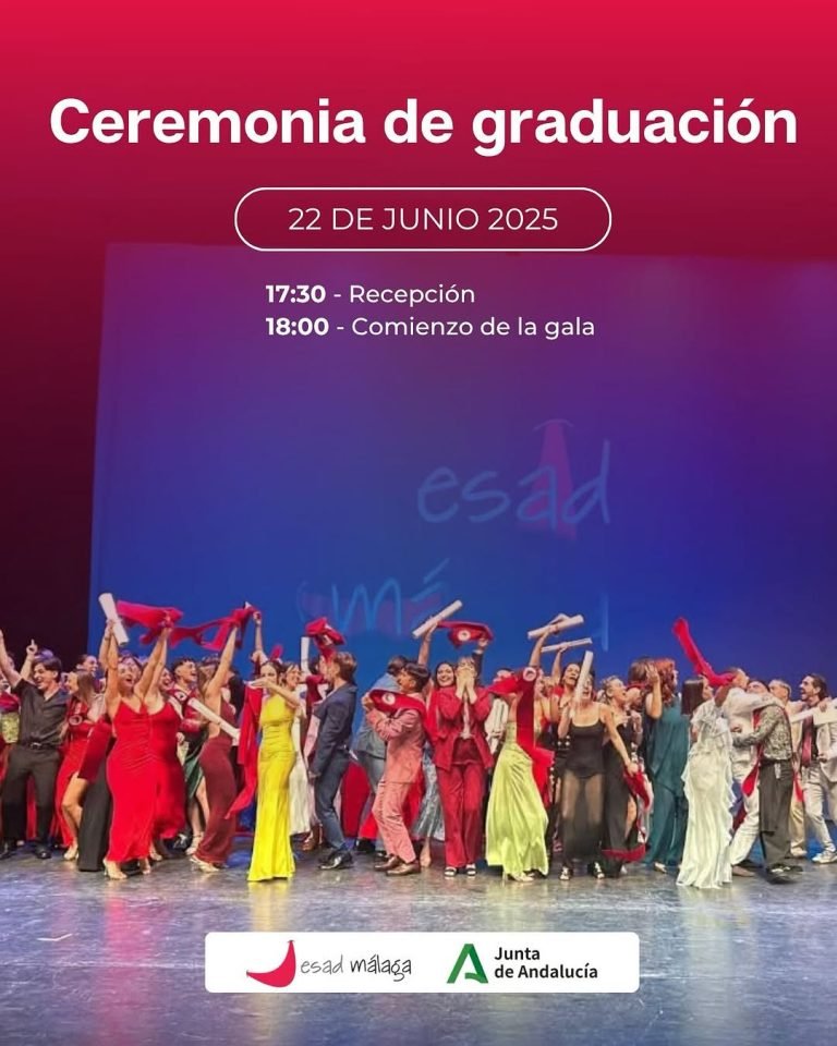 🎓 ¡Ceremonia de Graduación! 🎉 El próximo 22 de junio celebramos un día inolvidable. 📍Lugar: Teatro ESAD. 🕠 17:30 h –…