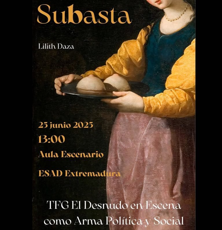 🎭PERFORMANCE «SUBASTA», parte práctica del TFG «El desnudo en escena como arma política y social» 📅 miércoles 25 junio…
