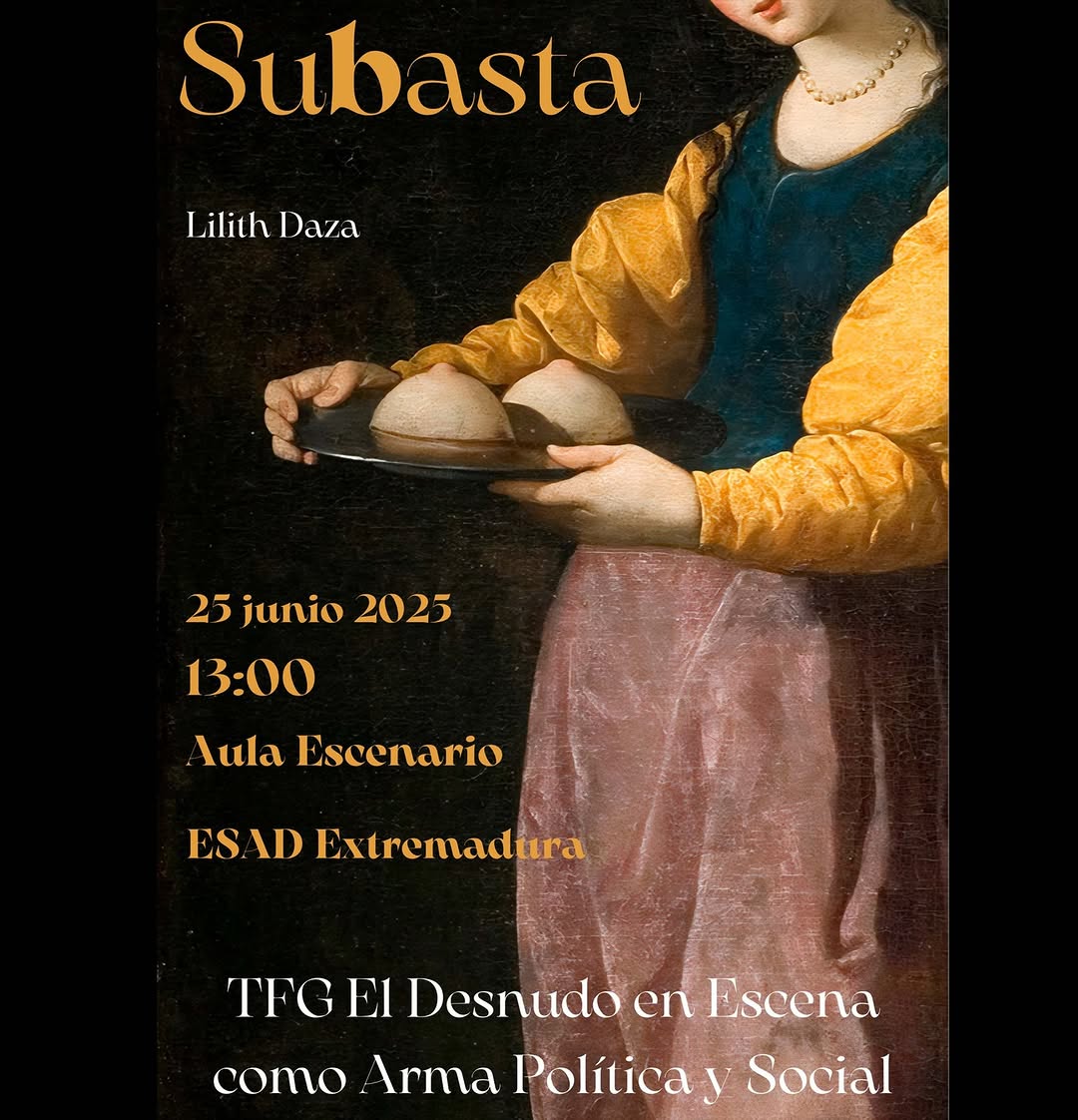 🎭PERFORMANCE «SUBASTA», parte práctica del TFG «El desnudo en escena como arma política y social» 📅 miércoles 25 junio…