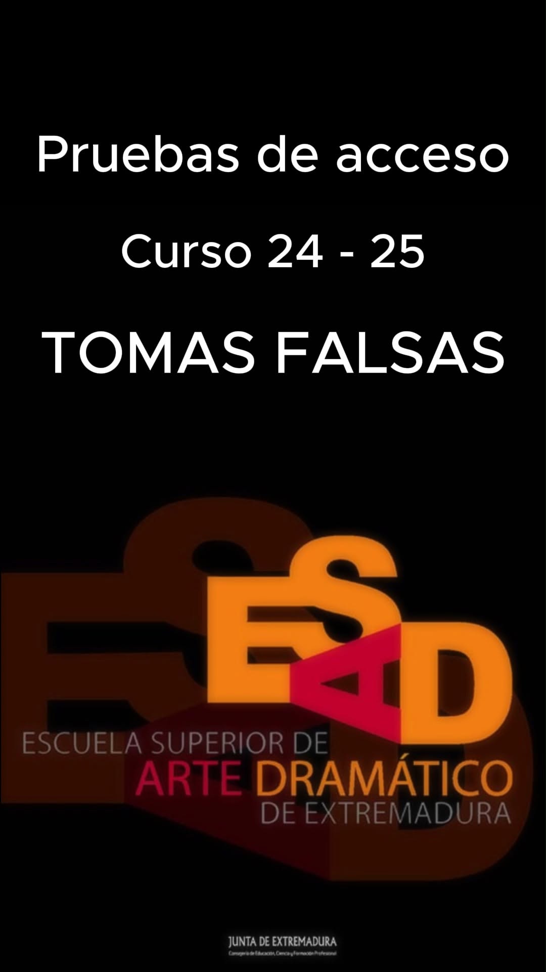 🎭 TOMAS FALSAS PRUEBAS DE ACCESO CURSO 2025-2026 📣Aquí os dejamos un vídeo de TOMAS FALSAS de los vídeos de TikTok que…