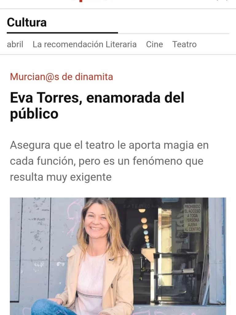 Eva Torres, profesora de Interpretación en el musical es la protagonista de #murcianosdedinamita en @laopiniondemurcia l…