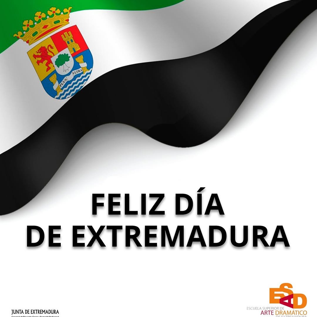 ¡FELIZ DÍA DE EXTREMADURA!💚🖤 Desde la ESAD de Extremadura queremos felicitar a todos los extremeños y extremeñas. El l…