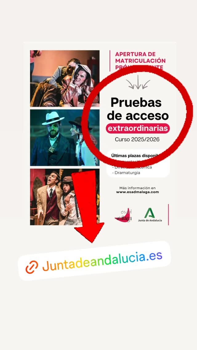 🎭🎭 ¡ATENCIÓN! Se abre convocatoria extraordinario para pruebas de acceso. Curso 2025/2026. 🔈Información disponible en…