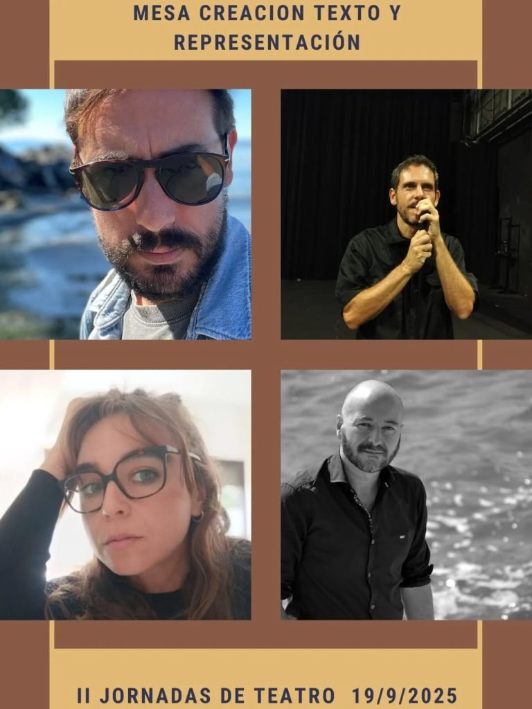 Mesa: Creación en vivo texto y representación. ModeraLuisma Soriano,ñ. Con Josep Maria Miró, José Bote y María Rodríguez…