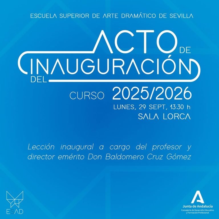 🎭✨ ¡Arrancamos un nuevo curso en la ESAD Sevilla! Este lunes 29 de septiembre a las 13:30 h celebramos el acto de inaug…