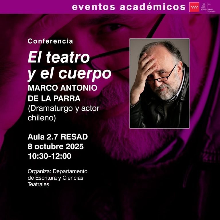 📢 Conferencia de Marco Antonio de la Parra en la RESAD 📅 8 de octubre | 10:30 h 📍 Aula 2.7 – RESAD Nos honra recibir …
