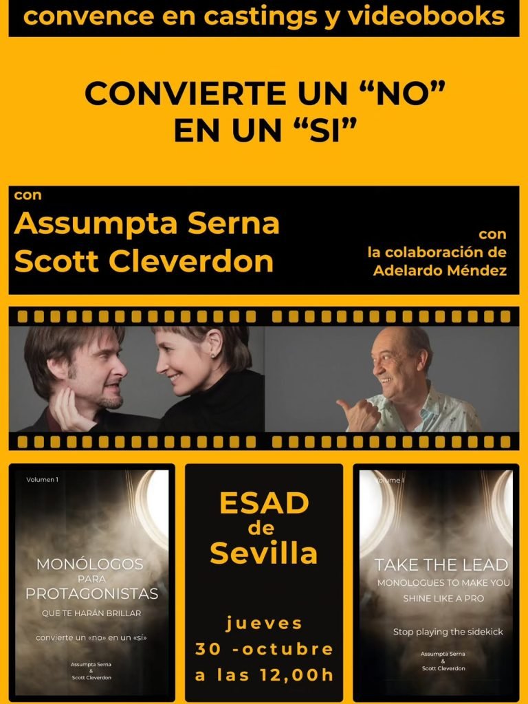 ‼️‼️ La ESAD de Sevilla recibirá a Assumpta Serna, Scott Cleverdon y Adelardo Méndez para presentar «Convierte un ‘No’ e…