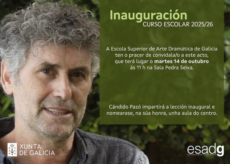 Lección inaugural do curso 2025-26 a cargo de Cándido Pazó 🗓️ Este martes 14 a partir das 11h na Sala Pedra Seixa. O ac…