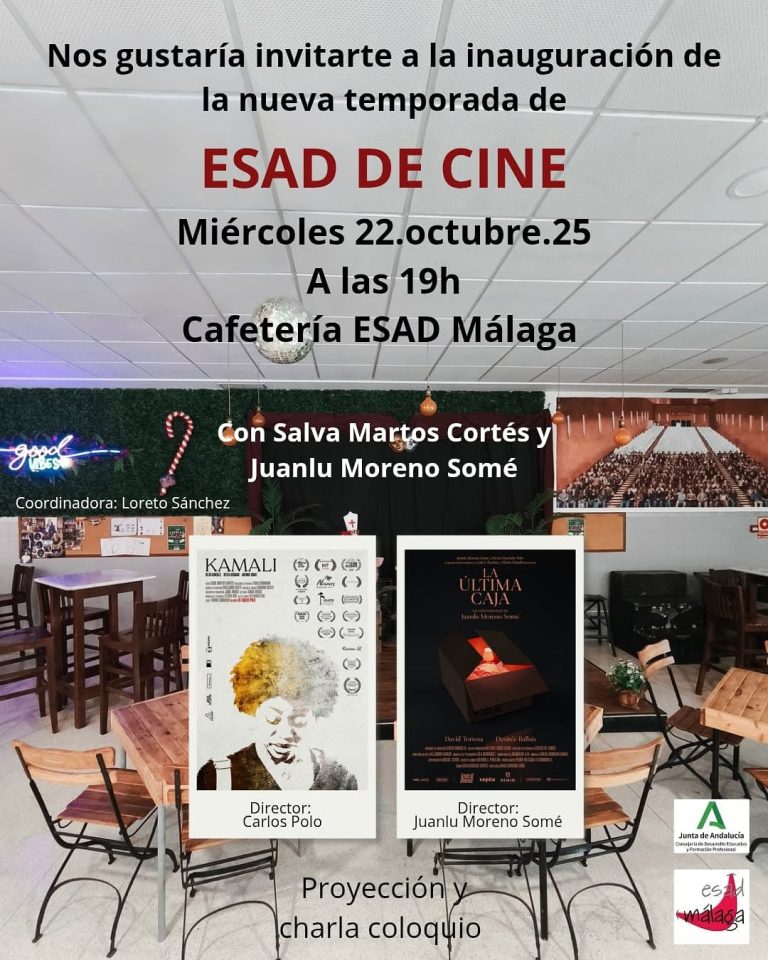 🎬✨ ¡Arranca #ESADdeCine! Este miércoles 22 de octubre a las 19:00 h en la cafetería de la ESAD, disfrutaremos de una ta…