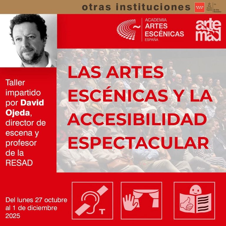 🎭 Las artes escénicas y la accesibilidad espectacular David Ojeda @davidojeda_palmyra , director de escena y profesor d…