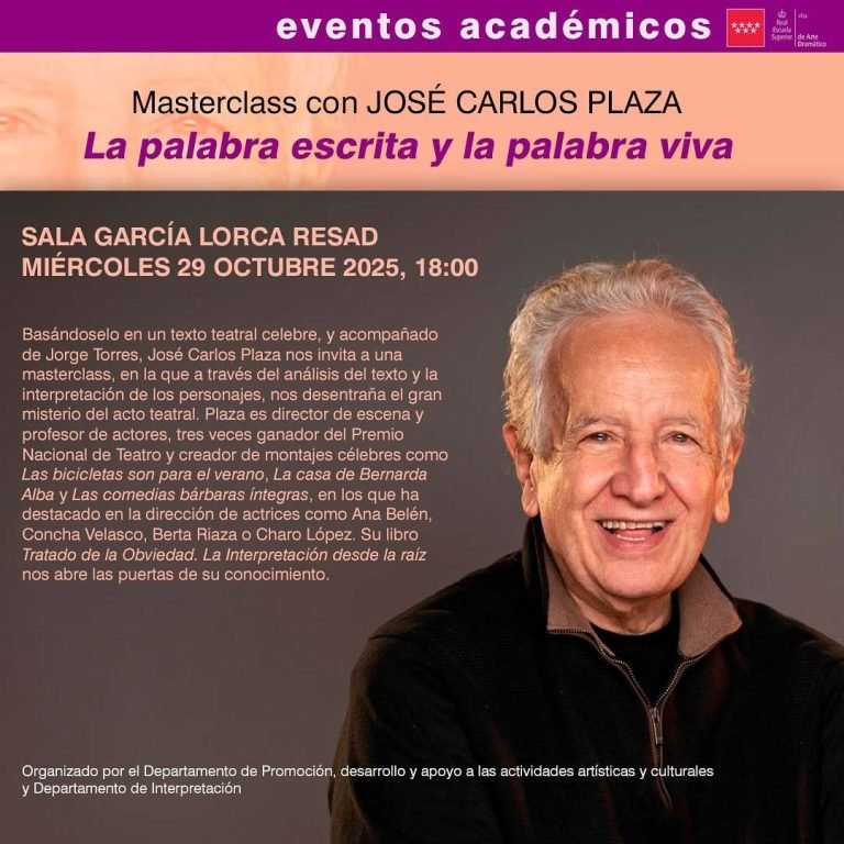 ✨ Clase magistral con José Carlos Plaza ✨ “La palabra escrita y la palabra viva” 📅 Miércoles 29 de octubre de 2025, 18:… ✨ Clase magistral con José Carlos Plaza ✨ “La palabra escrita y la palabra viva” 📅 Miércoles 29 de octubre de 2025, 18:…