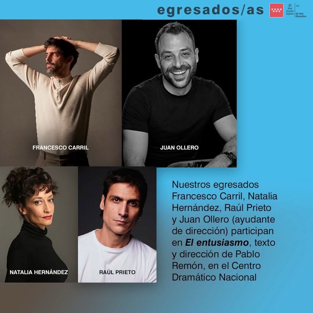 ✨Orgullo RESAD ✨ Nos llena de orgullo ver a nuestros egresados Francesco Carril, Natalia Hernández y Raúl Prieto, junto …