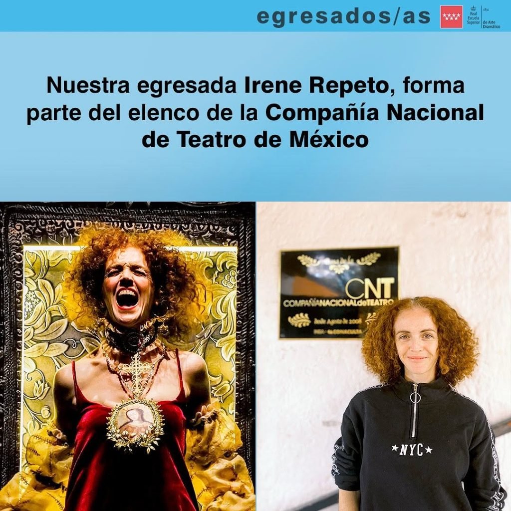 ✨ Orgullo RESAD ✨ Nuestra egresada de Interpretación en el Teatro del Gesto, Irene Repeto, se encuentra trabajando al ot… ✨ Orgullo RESAD ✨ Nuestra egresada de Interpretación en el Teatro del Gesto, Irene Repeto, se encuentra trabajando al ot…
