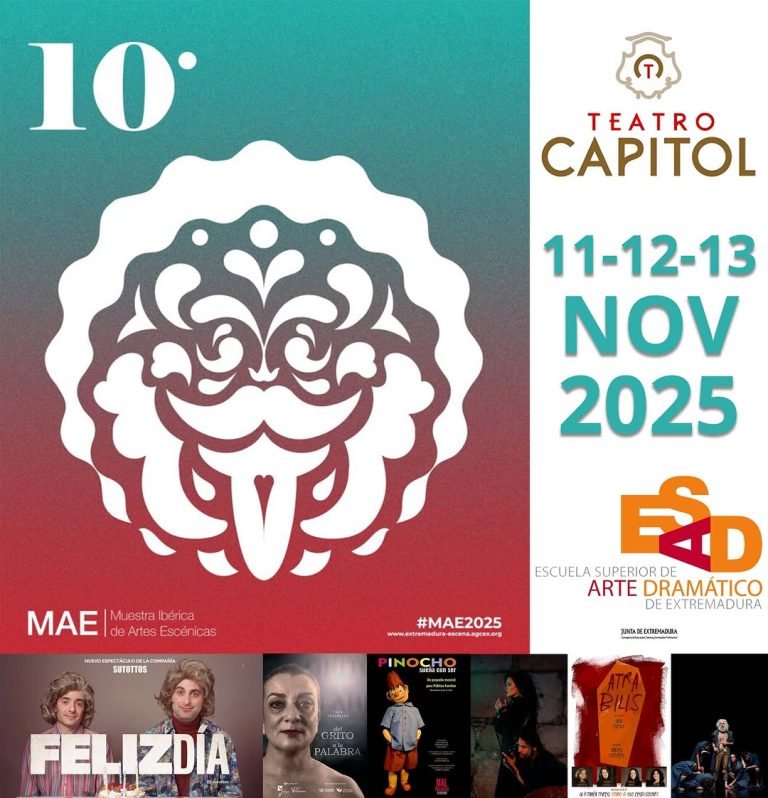 🎭 10º MUESTRA IBÉRICA DE ARTES ESCÉNICAS (MAE) 2025 📣 Durante los días 11, 12 y 13 de noviembre Cáceres se llena de te… 🎭 10º MUESTRA IBÉRICA DE ARTES ESCÉNICAS (MAE) 2025 📣 Durante los días 11, 12 y 13 de noviembre Cáceres se llena de te…