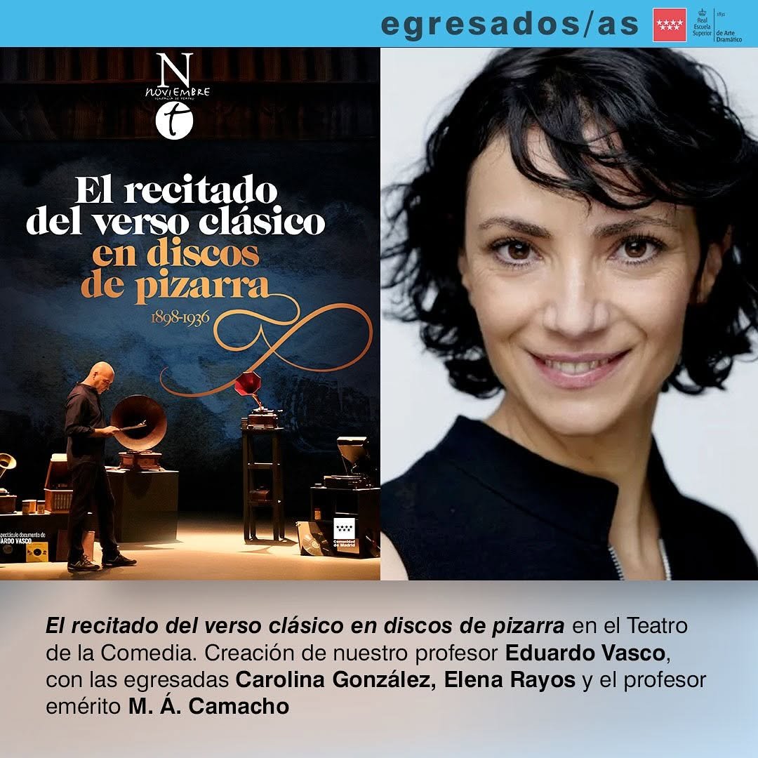 ✨ Orgullo RESAD ✨ Celebramos con emoci&oacute;n el estreno de El recitado del verso cl&aacute;sico en discos de pizarra, el nuevo espe&hellip;