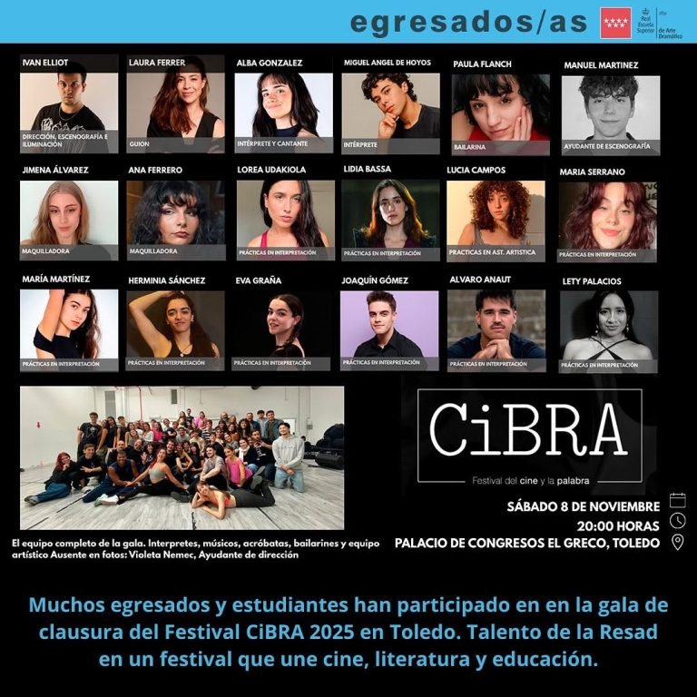 ✨ Orgullo RESAD ✨ El domingo 9 de noviembre de 2025, el Festival del Cine y la Palabra – CiBRA celebró su gala de clausu… ✨ Orgullo RESAD ✨ El domingo 9 de noviembre de 2025, el Festival del Cine y la Palabra – CiBRA celebró su gala de clausu…