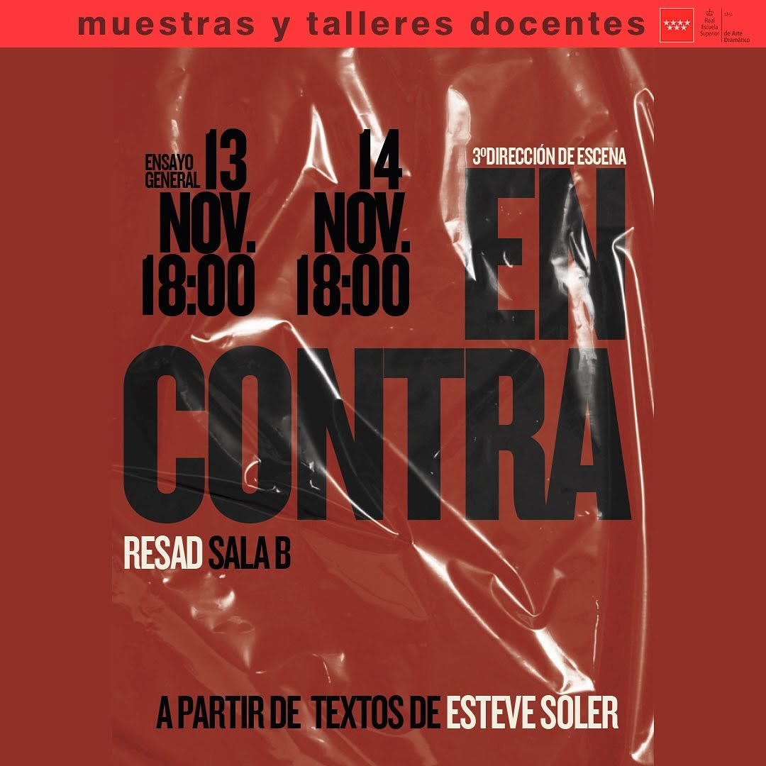 🎭 MUESTRAS Y TALLERES DOCENTES 🎭 📘 Taller de 3&ordm; de Direcci&oacute;n de Escena de la asignatura de Pr&aacute;cticas de Escenificaci&oacute;&hellip;