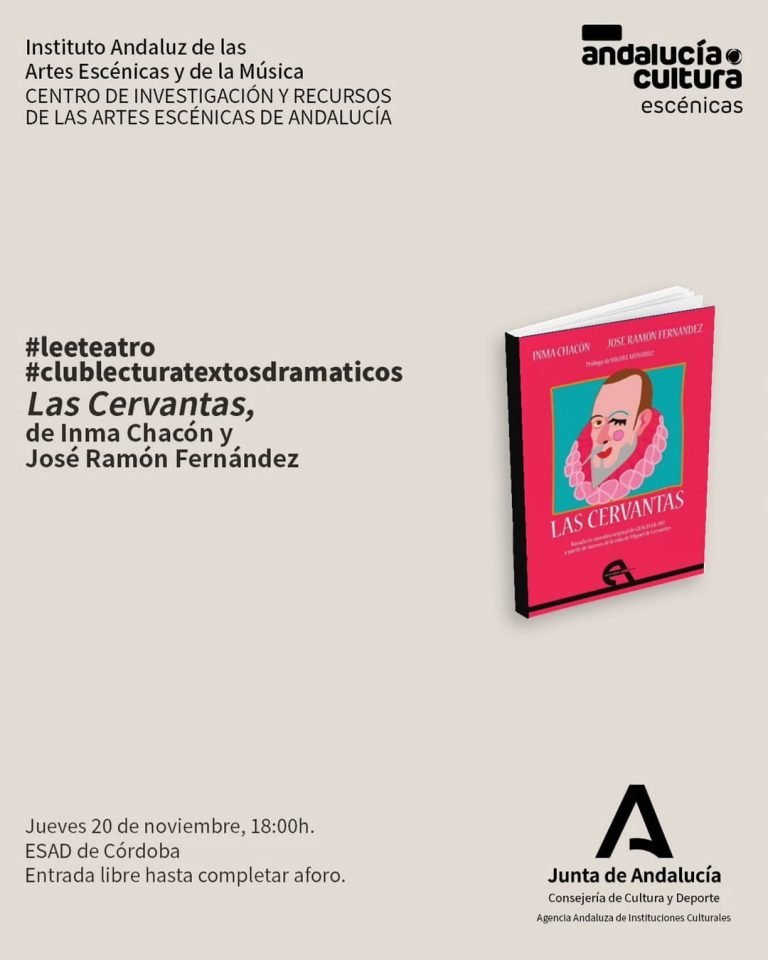 Club de lectura de textos dramáticos que coordina nuestra querida Chelo Ansino, JUEVES 20 DE NOVIEMBRE, 18:00h ESAD CÓRD…