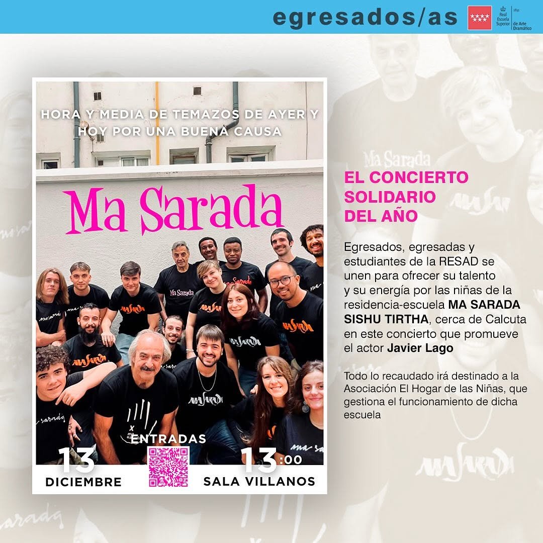 ✨ El concierto solidario del a&ntilde;o ✨ Egresados, egresadas y estudiantes de la Resad se unen para ofrecer su talento y su e&hellip;