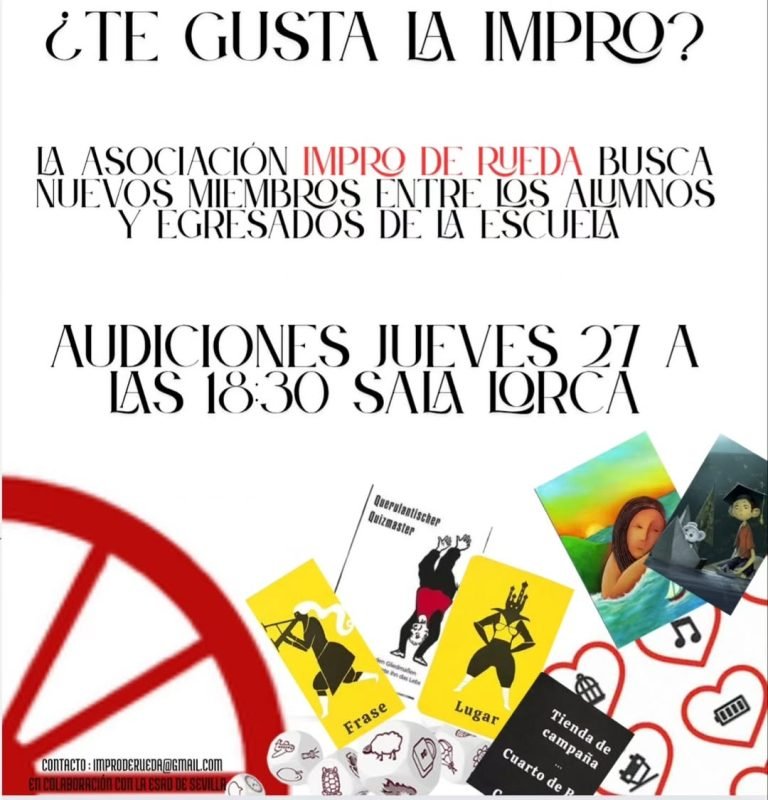 ¿Te gusta la impro? 🎭 La asociación Impro de Rueda (@improderueda ) abre audiciones para alumnado y personas egresadas …