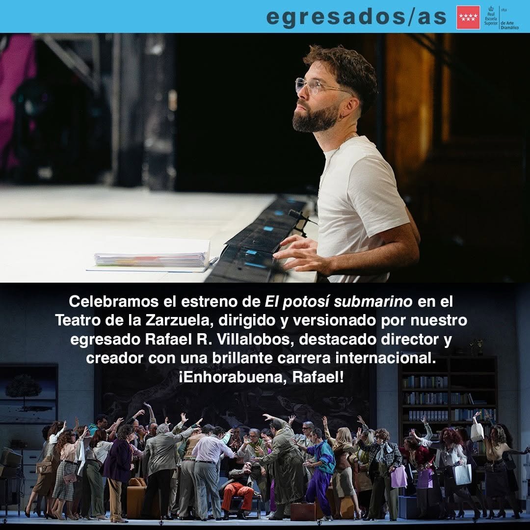 ✨ Orgullo Resad ✨ Se ha estrenado en el Teatro de la Zarzuela El potosí submarino, una nueva producción dirigida por nue…