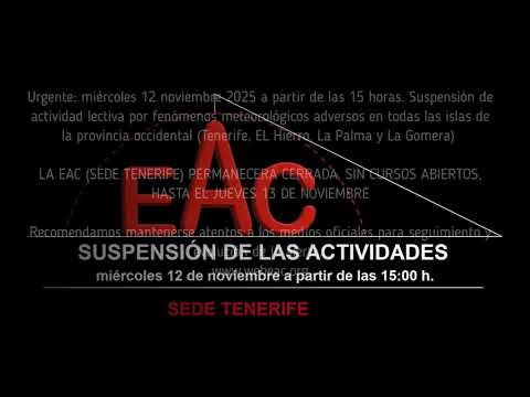 Urgente: miércoles 12 noviembre 2025 a partir de las 15 horas. Suspensión de actividad lectiva