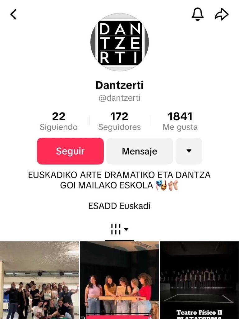 ⚠️ Iaztik Tik Tok sare sozialean ere aurki gaitzakezue!!! &ldquo;Egun bat Arte Dramatikoko ikasle gisa&rdquo; bideoa igo berri dugu&hellip;.