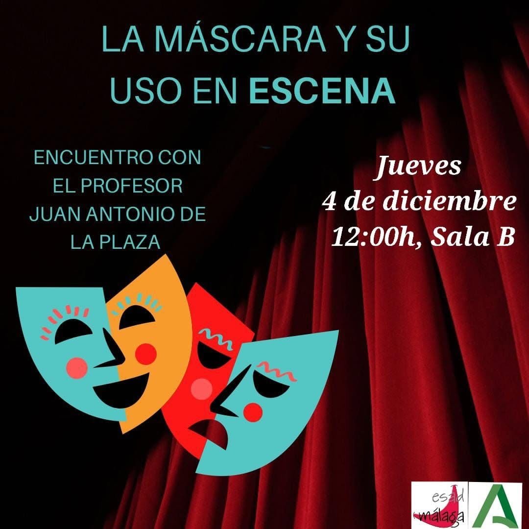 🎭 La m&aacute;scara y su uso en escena. 🗓️Ma&ntilde;ana a las 12:00h nos visita Juan Antonio de la Plaza. 📍La cita tendr&aacute; lugar en &hellip;