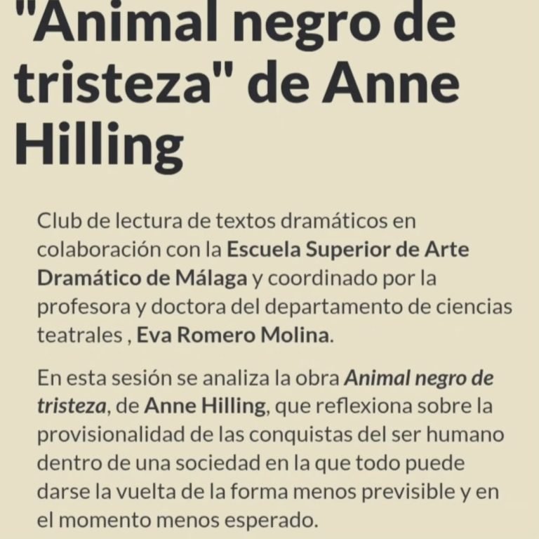 ⏰ ¡Recordatorio! Hoy jueves 4 de diciembre a las 17:30 nos vemos en una nueva sesión del Club de Lectura de Textos Dramá…