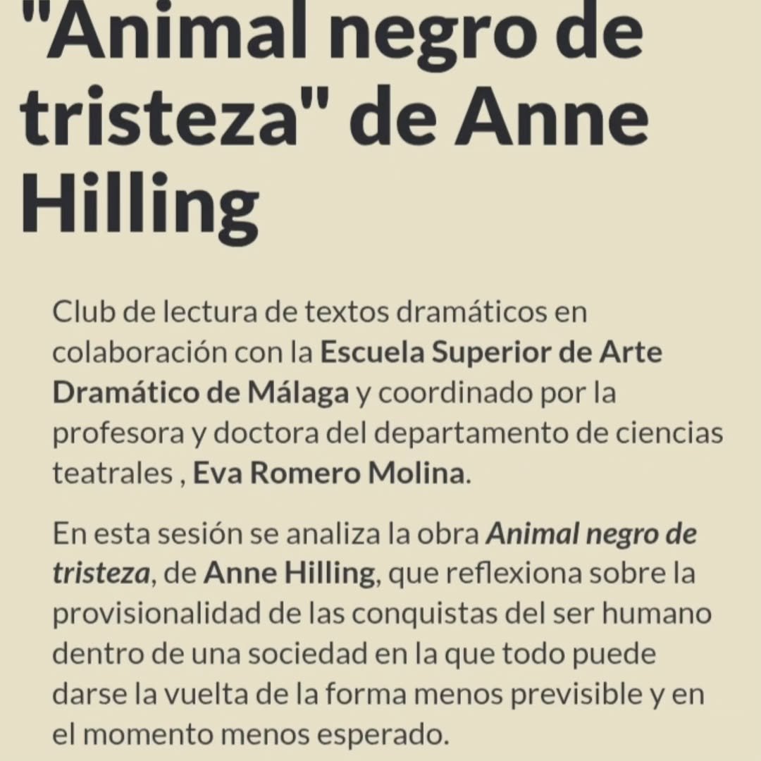 ⏰ &iexcl;Recordatorio! Hoy jueves 4 de diciembre a las 17:30 nos vemos en una nueva sesi&oacute;n del Club de Lectura de Textos Dram&aacute;&hellip;