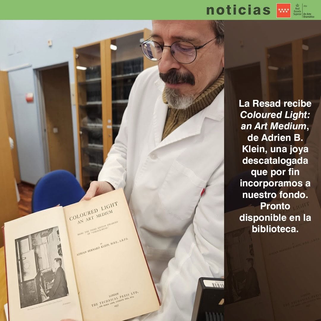 📣 #NoticiasResad En la Biblioteca de la Resad estamos de celebraci&oacute;n: &iexcl;acabamos de recibir Coloured Light: an Art Mediu&hellip;