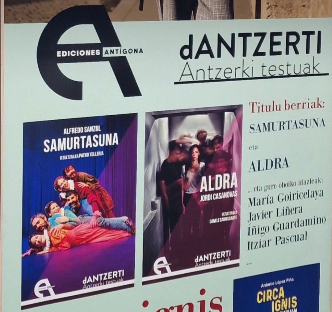 ⚠️ DANTZERTIk beste ekimen zirraragarri bat jarri du abian: antzezlan garaikideak euskaratzea. Antigona edicionesekin el&hellip;