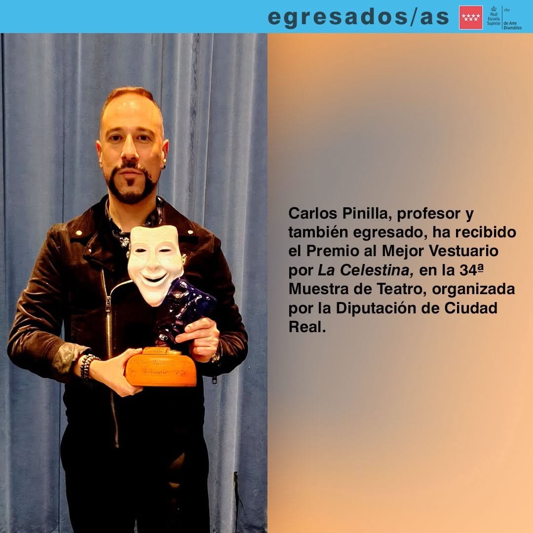 ✨ Orgullo RESAD ✨ Celebramos con enorme alegr&iacute;a el reconocimiento a Carlos Pinilla (@carl.pinilla), profesor y tambi&eacute;n e&hellip;