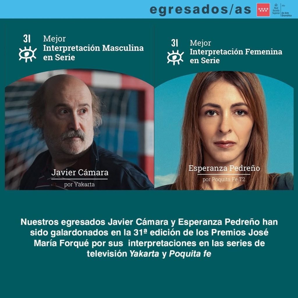 ✨ Orgullo RESAD ✨ Estamos inmensamente orgullosos de nuestros egresados Javier C&aacute;mara y Esperanza Pedre&ntilde;o, que han sido &hellip;