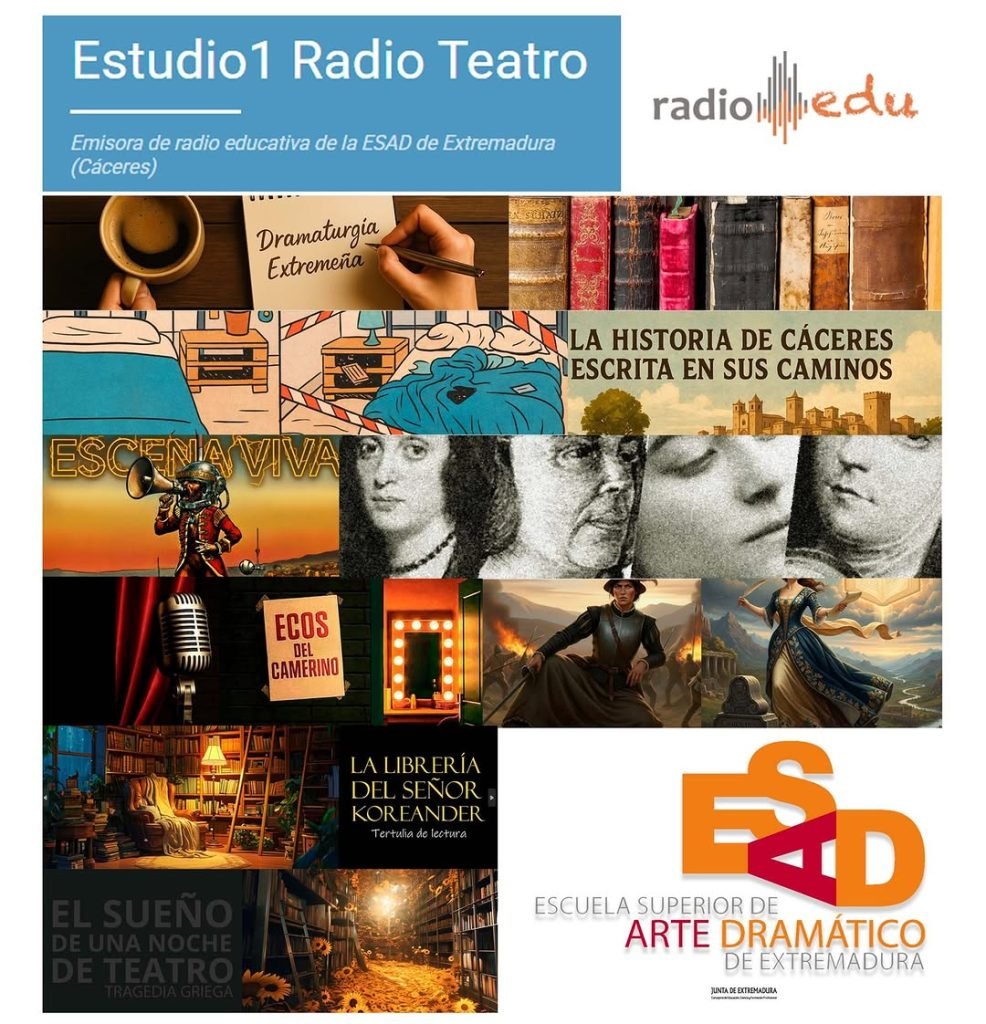 🎭 Estudio 1 &ndash; Radio Teatro. RadioEdu. 📣 Desde la ESAD de Extremadura os invitamos a pasaros por Estudio 1