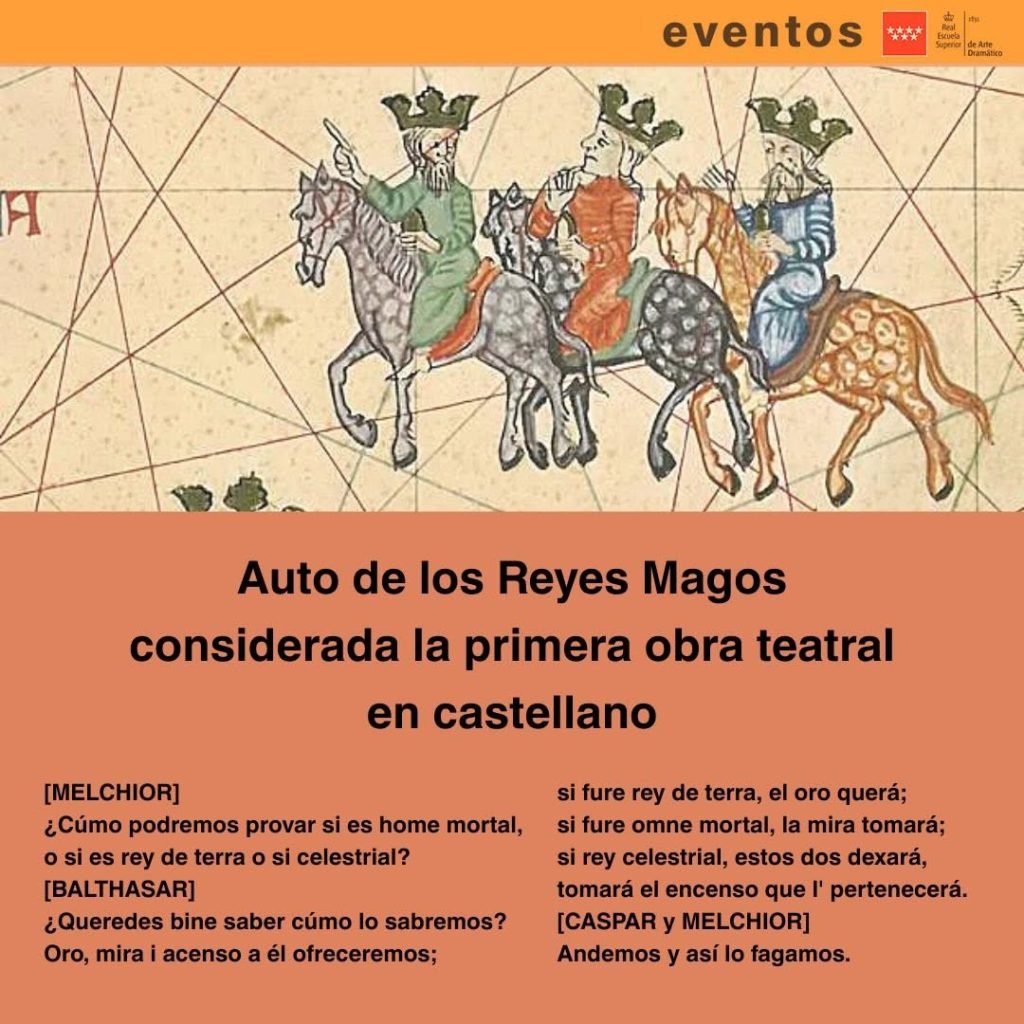 ✨ &iquest;Sab&iacute;as que&hellip;? ✨ El Auto de los Reyes Magos es considerada la primera obra teatral en castellano y en Espa&ntilde;a. 🌟 Escrit&hellip;