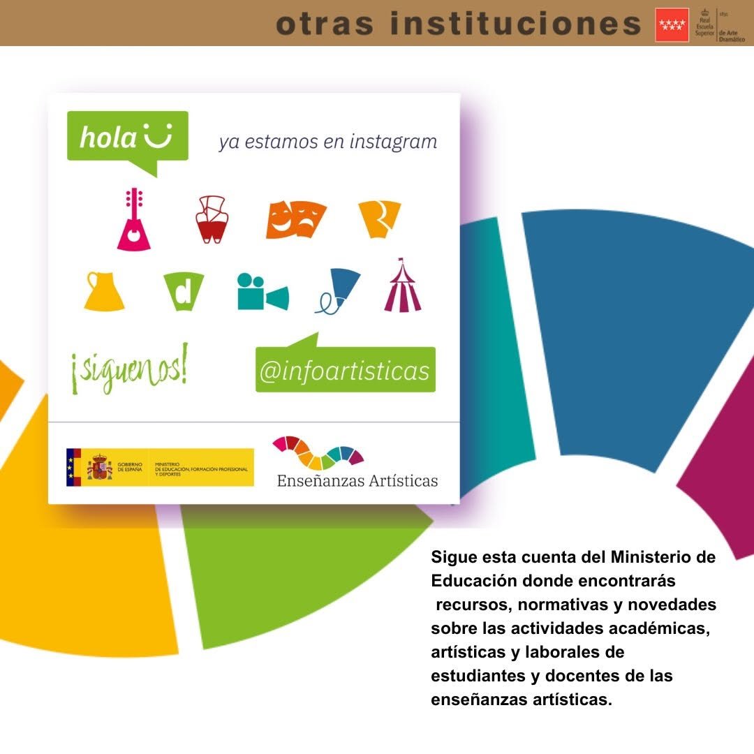 🏫 Otras instituciones @infoartisticas es la cuenta del Ministerio de Educaci&oacute;n @educaciongob dedicada a las Ense&ntilde;anzas &hellip;