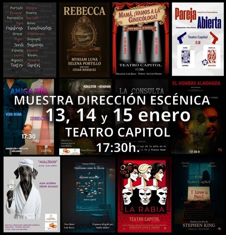 🎭 Muestra asignatura DIRECCI&Oacute;N ESC&Eacute;NICA. 📅 13, 14 y 15 enero 🕖17:30h 📍Teatro Capitol de C&aacute;ceres 📣 Os recordamos que&hellip;